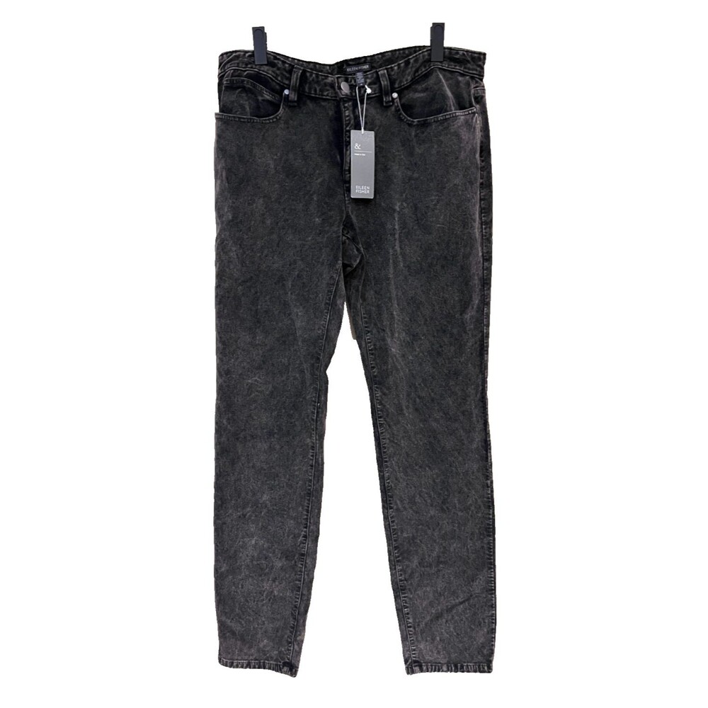 Eileen Fisher NEW Size 14 Bronze Velveteen Skinny Straight Jeans Stretch NWT
